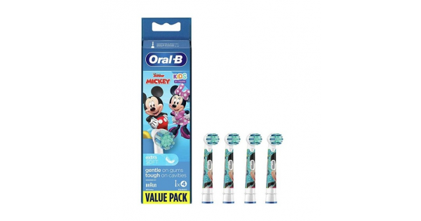 Oral-B - Kids Testine Di Ricambio Disney Mickey 4 Pezzi, Testine di Ricambio  per Spazzolino Elettrico a Tema Disney, Quantità 4, Parole Chiave Utili  alla Ricerca