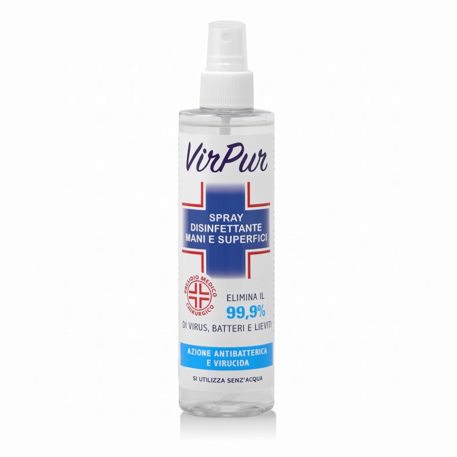 Virpur Spray Disinfettante Mani e Superfici, 250 ml Virpur Spray Disinfettante Mani e Superfici, 250 ml