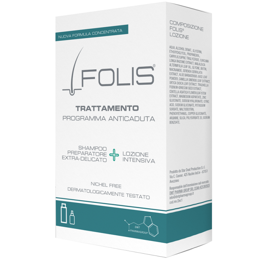 Folis Trattamento Intensivo Programma Anticaduta Shampoo 200 ml + Lozione 100 ml 