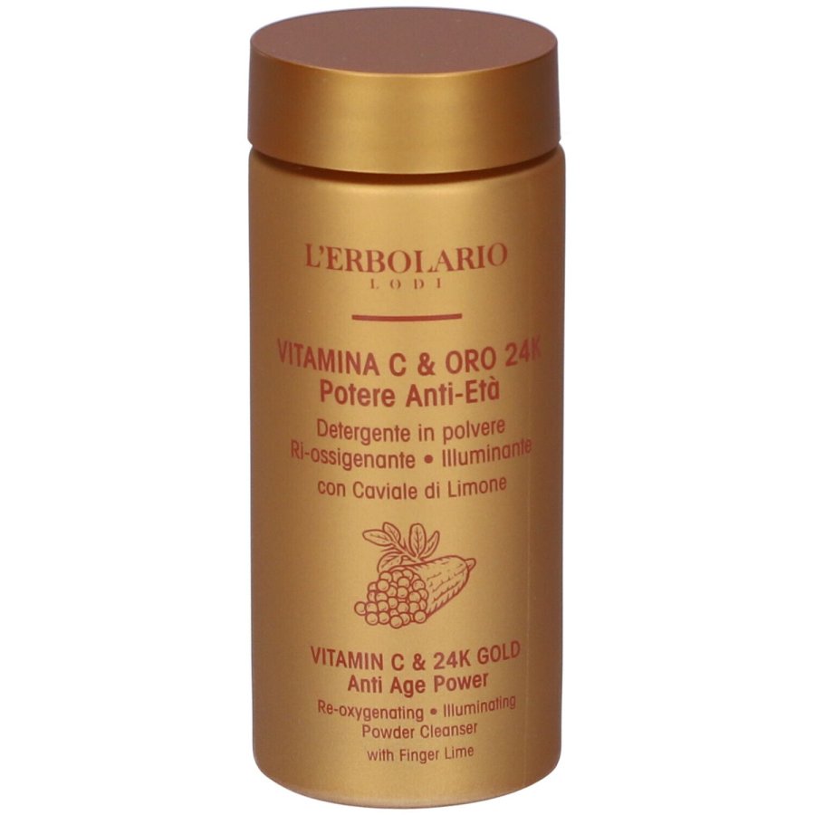 L’Erbolario, Detergente Viso in Polvere Vitamina C & Oro 24K, 35 g