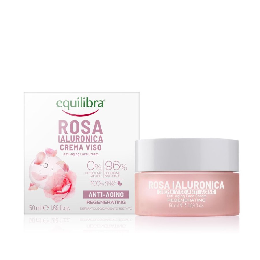 Equilibra Rosa Ialuronica Crema Viso Anti-Aging, 50 ml