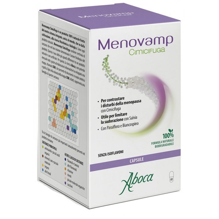 Aboca - Menovamp Cimicifuga - Integratore Naturale per Disturbi della Menopausa - 60 capsule