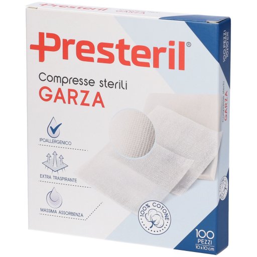 Medipresteril Compresse Di Garza Sterili 10x10cm - 100 pezzi