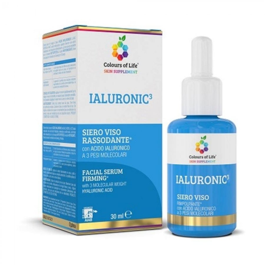 Colours Of Life Ialuronics Siero Viso 30 Ml - Siero Idratante con Acido Ialuronico per una Pelle Giovane e Luminosa