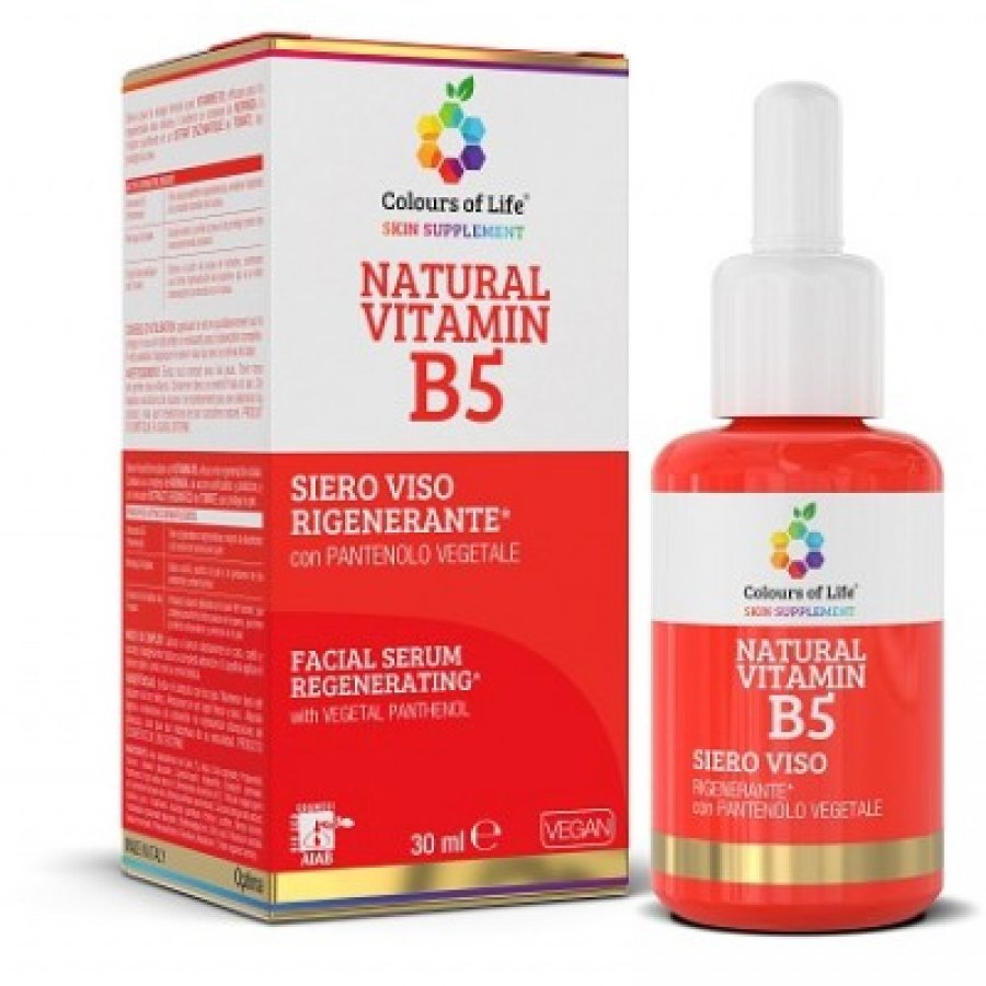 Colours of Life Natural Vitamin B5 Siero Viso 30ml - Rigenerazione Cutanea e Idratazione Intensa