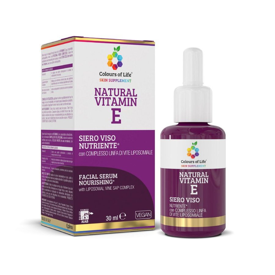 Colours of Life Natural Vitamin E Siero Viso Nutriente, 30 ml