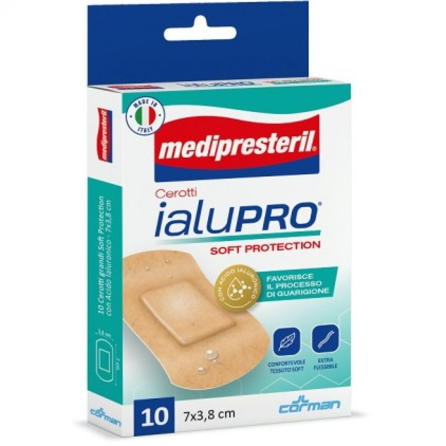 Medipresteril Cerotti Ialupro Soft Protection Super 7x3,8cm - Pacco da 10 Cerotti