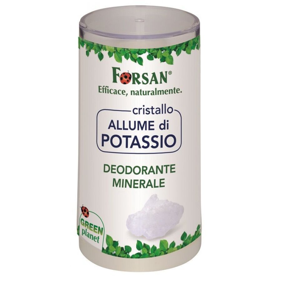 Forsan Cristallo Allume Di Potassio Deodorante Minerale Corpo 120g - Deodorante In Cristallo 100% Naturale