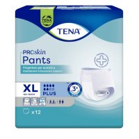 Tena Pants Plus - Pannoloni Mutandine Assorbenti Taglia XL 12 Pezzi - Tripla Protezione e Comfort Avanzato