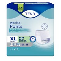 Tena Pants Super - Pannoloni Mutandine Assorbenti Taglia XL 12 Pezzi - Tripla Protezione e Comfort Avanzato