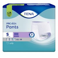 Tena Pants Maxi Pannoloni Mutandine Assorbenti Taglia Small 10 Pezzi - Tripla Protezione e Comfort Anatomico per l'Incontinenza