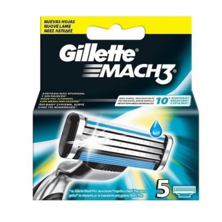 Gillette - Mach3 Lame Standard 5 Pezzi - Lama di Precisione per una Rasatura Perfetta