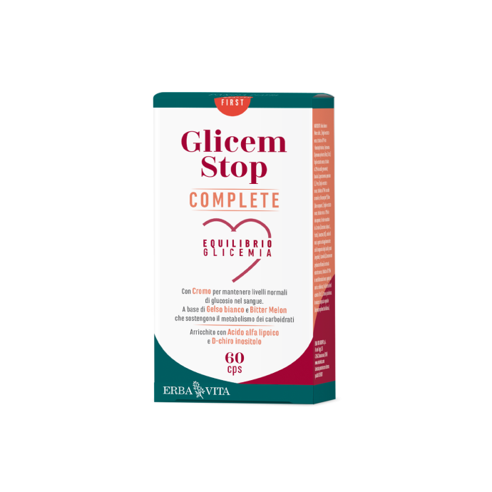 Erba Vita Glicem Stop Integratore Equilibrio Glicemia 60 Capsule Erba Vita Glicem Stop Integratore Equilibrio Glicemia 60 Capsule