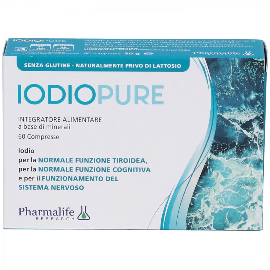 Iodio Pure 60 Compresse - Integratore Alimentare a Base di Iodio