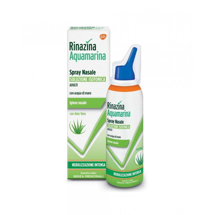 Rinazina - Aquamarina Aloe Spray Nasale 100ml per il Benessere del Naso