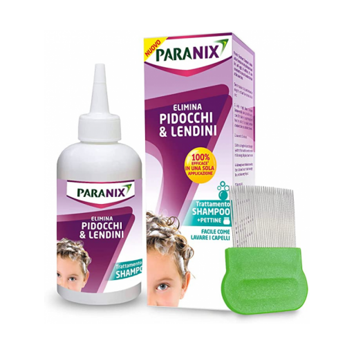 Paranix, Elimina Pidocchi & Lendini Shampoo, 200 ml + Pettine
