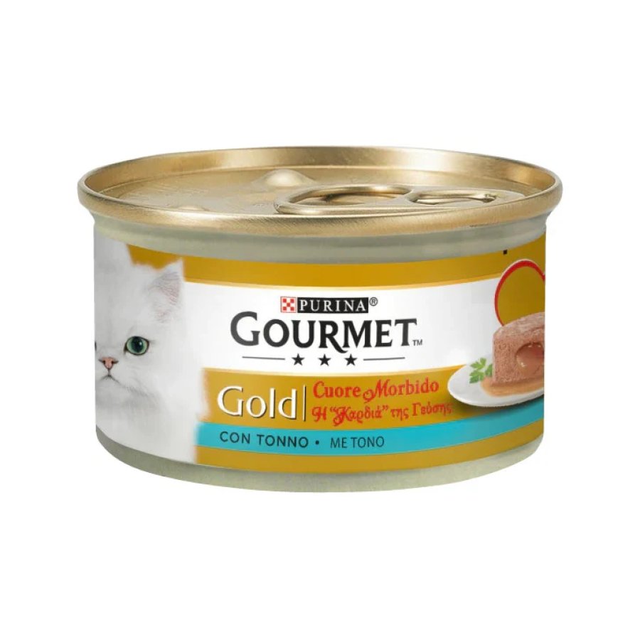 Purina Gourmet Gold Cuore Morbido Tonno Gatti Lattina, 85 g