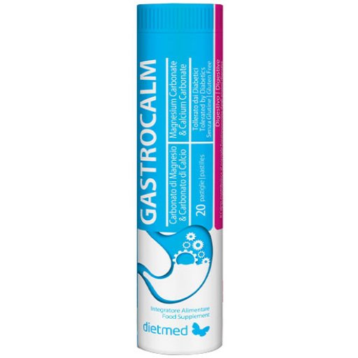 Dietmed GastroCalm 20 Pastiglie - Integratore Digestivo a Base di Piante, Calcio e Menta Piperita