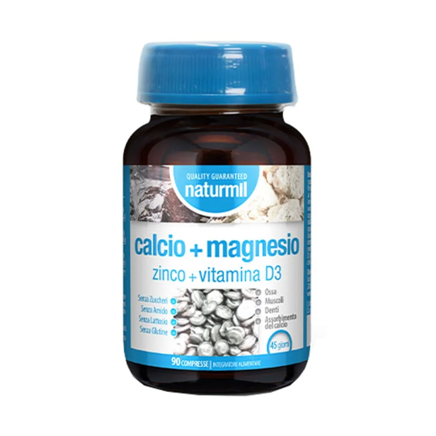 Naturmil - Calcio + Magnesio, Integratore Alimentare, 90 Compresse