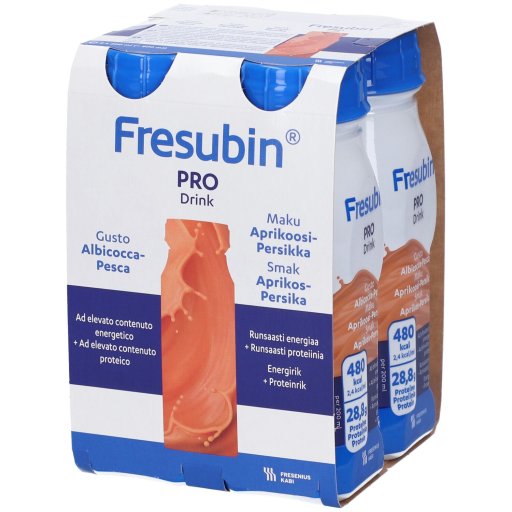 FRESUBIN PRO DRINK ALBICOCCA-PESCA,&nbsp;4 FLACONI DA 200 ML