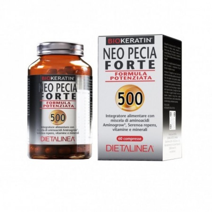 Biokeratin Neo Pecia Forte 500 - Integratore per Capelli Forti e Sani - 60 Compresse