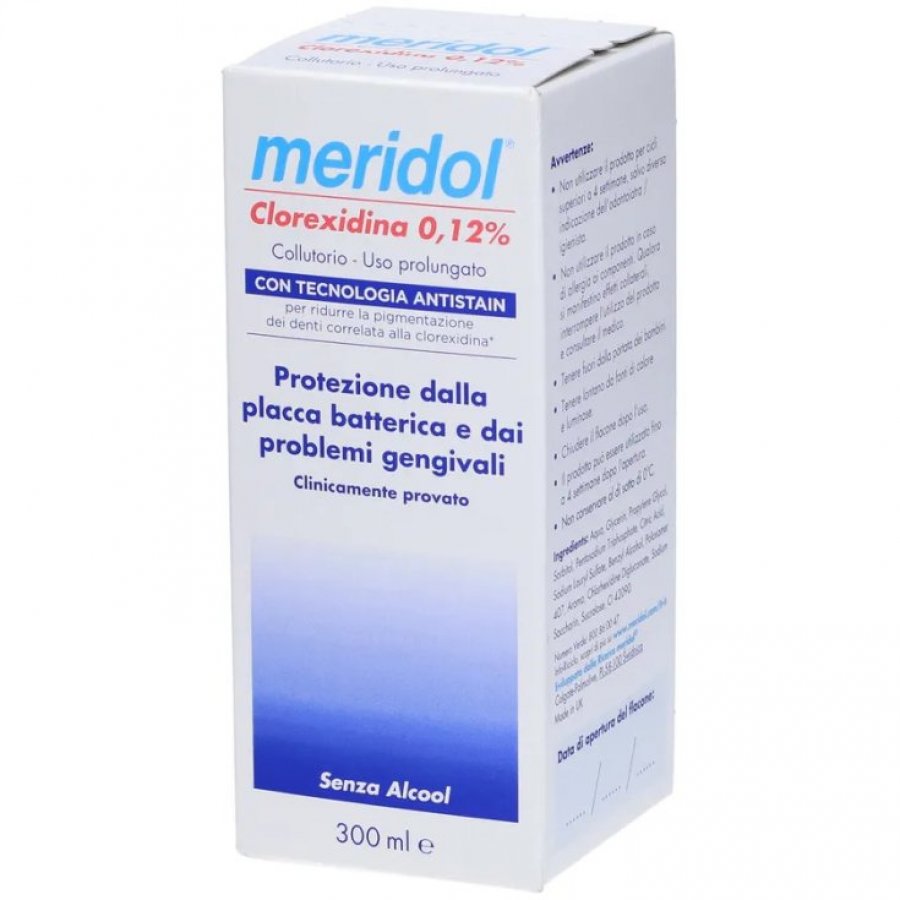 Meridol - Clorexidina 0,12% Collutorio 300ml - Protezione Gengive e Igiene Orale