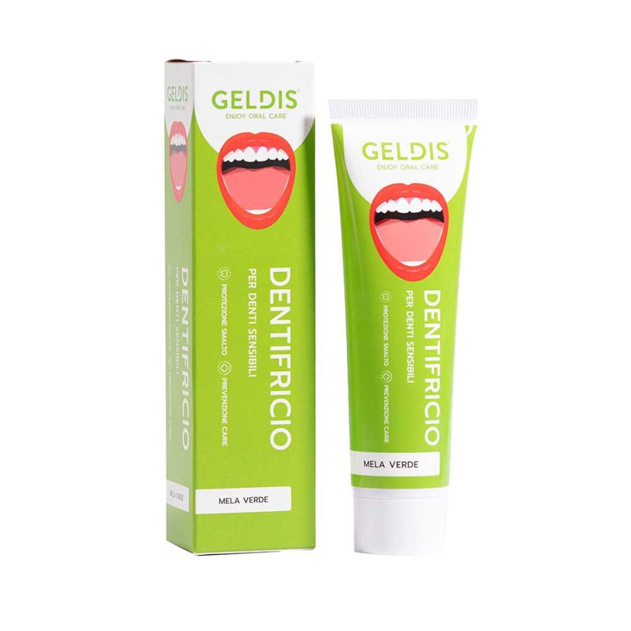 Geldis Dentifricio per Denti Sensibili Mela Verde, 100 ml