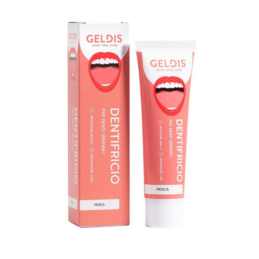 Geldis Dentifricio per Denti Sensibili Pesca, 100 ml
