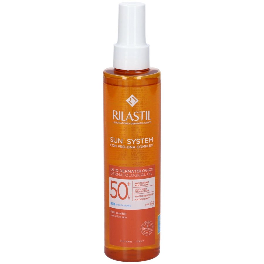 Rilastil Sun System Olio Dermatologico Solare SPF50+, 200ml