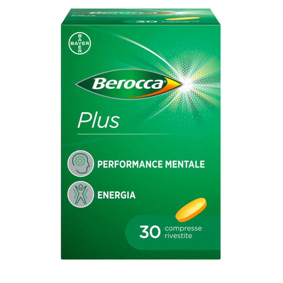 Berocca Plus Integratore Vitamine e Minerali per Energia, Concentrazione e Memoria - 30 Compresse