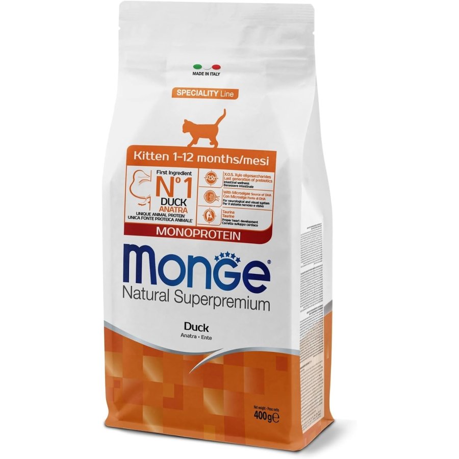 Monge Natural Superpremium Kitten Monoprotein Anatra, 400 g Monge Natural Superpremium Kitten Monoprotein Anatra, 400 g