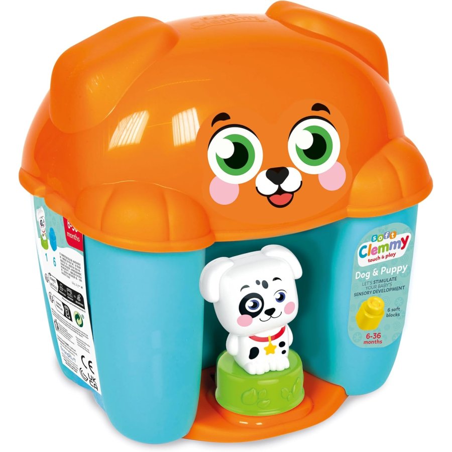 Clemmy Clementoni Secchiello Dog & Puppy, 7 Pezzi