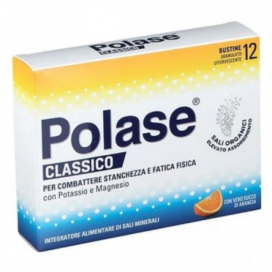 Polase Classico - Integratore Energetico, 12 Bustine Gusto Arancia