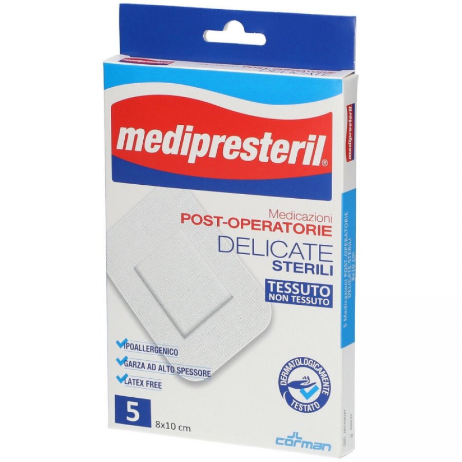 Medipresteril Medicazione Post Operatoria Delicata Sterile 8X10cm - Confezione da 5