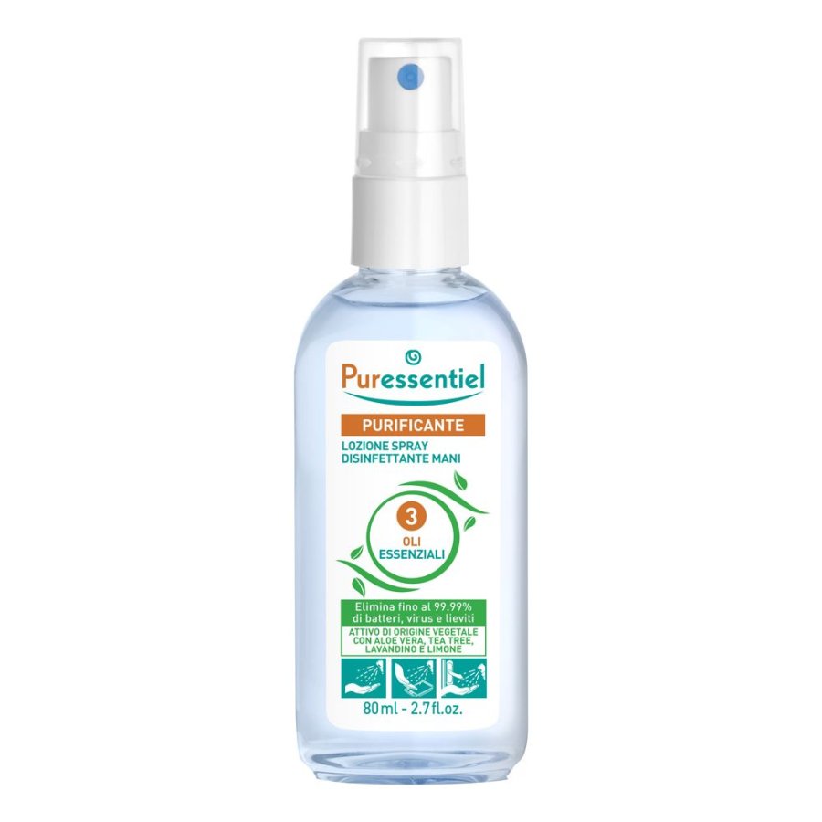 Puressentiel Spray Lozione Purificante Antibatterico Mani, 80 ml