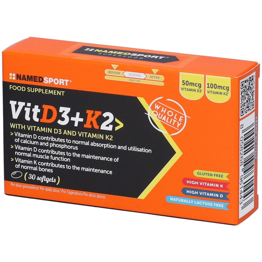 Named Sport, VitD3+K2, 30 Softgels