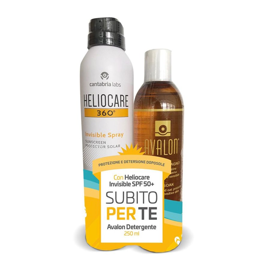 Heliocare 360° Invisible Spray SPF50+ 200 ml + Avalon Detergente Fluido 250 ml