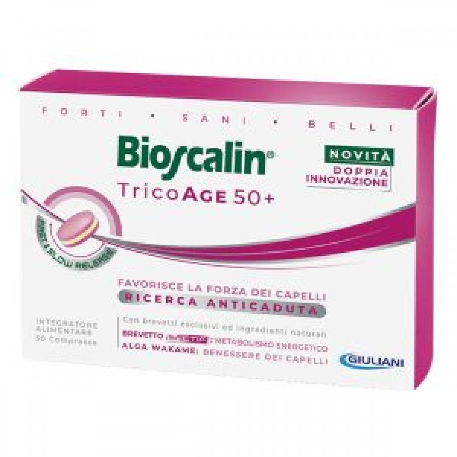 Bioscalin Tricoage 50+ Anticaduta Donna 30 Compresse - Integratore per la Prevenzione della Caduta dei Capelli nelle Donne Over 50
