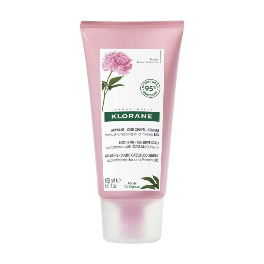 Klorane Balsamo Peonia BIO 150 ml - Lenitivo Capelli e Cuoio Capelluto Sensibile