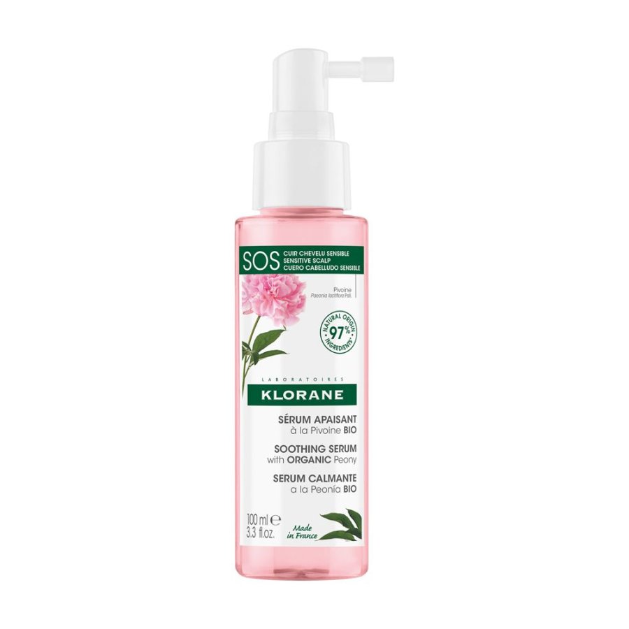Klorane Siero Lenitivo alla Peonia BIO 100 ml - Trattamento Cuoio Capelluto Sensibile