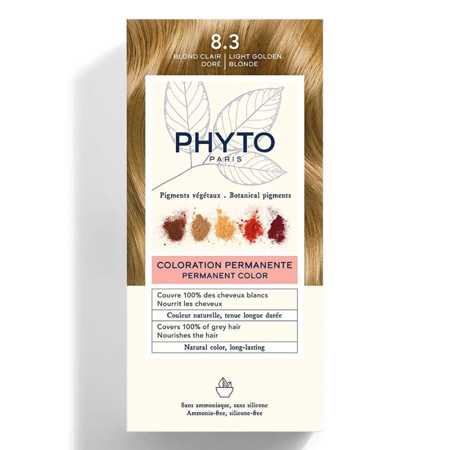 PhytoColor Colorazione Permanente Colore 8.3 Biondo Chiaro Dorato, 1 Kit