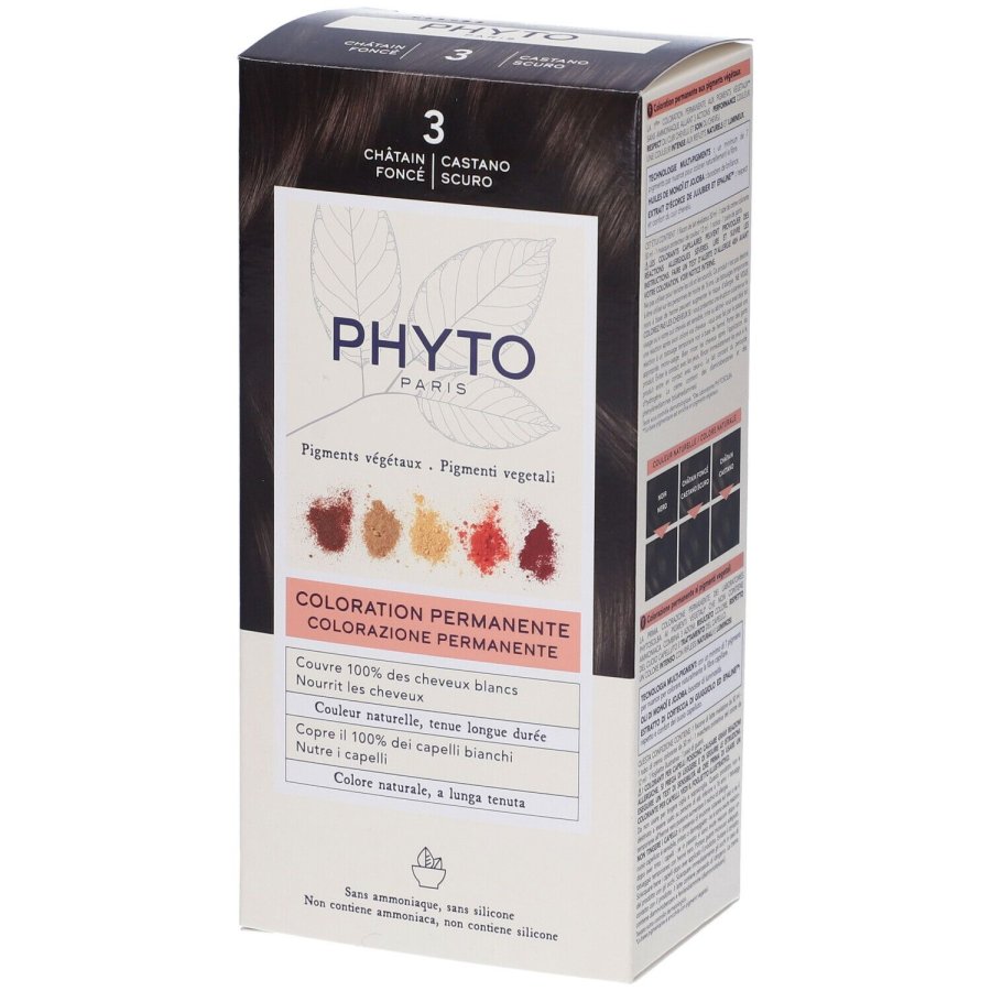 Phyto Phytocolor 3 Castano Scuro Colorazione Permanente Per Capelli