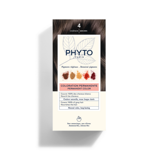 Phyto Phytocolor 4 Castano Colorazione Permanente Per Capelli - Kit da 50ml
