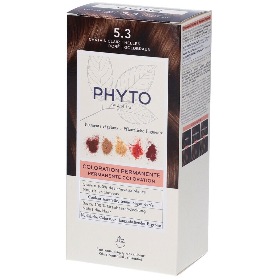 Phyto Phytocolor 5.3 Castano Chiaro Dorato Colorazione Permanente Per Capelli