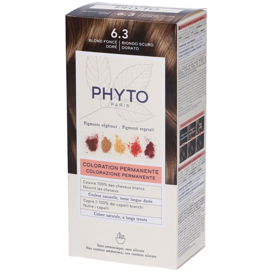 Phyto Phytocolor 6.3 Biondo Scuro Dorato Colorazione Permanente Per Capelli