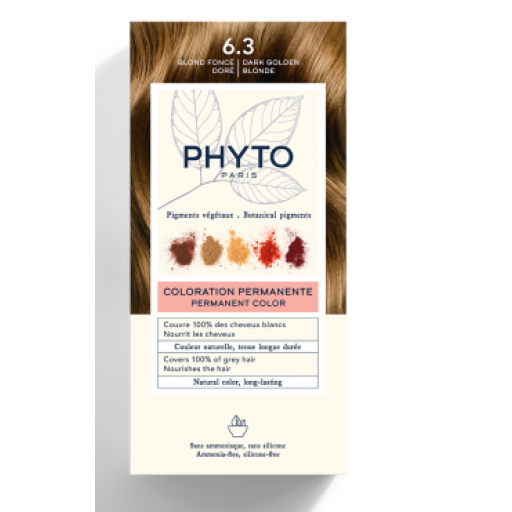 Phyto Phytocolor 6.3 Biondo Scuro Dorato Colorazione Permanente Per Capelli - Phytocolor Tinta Per Capelli