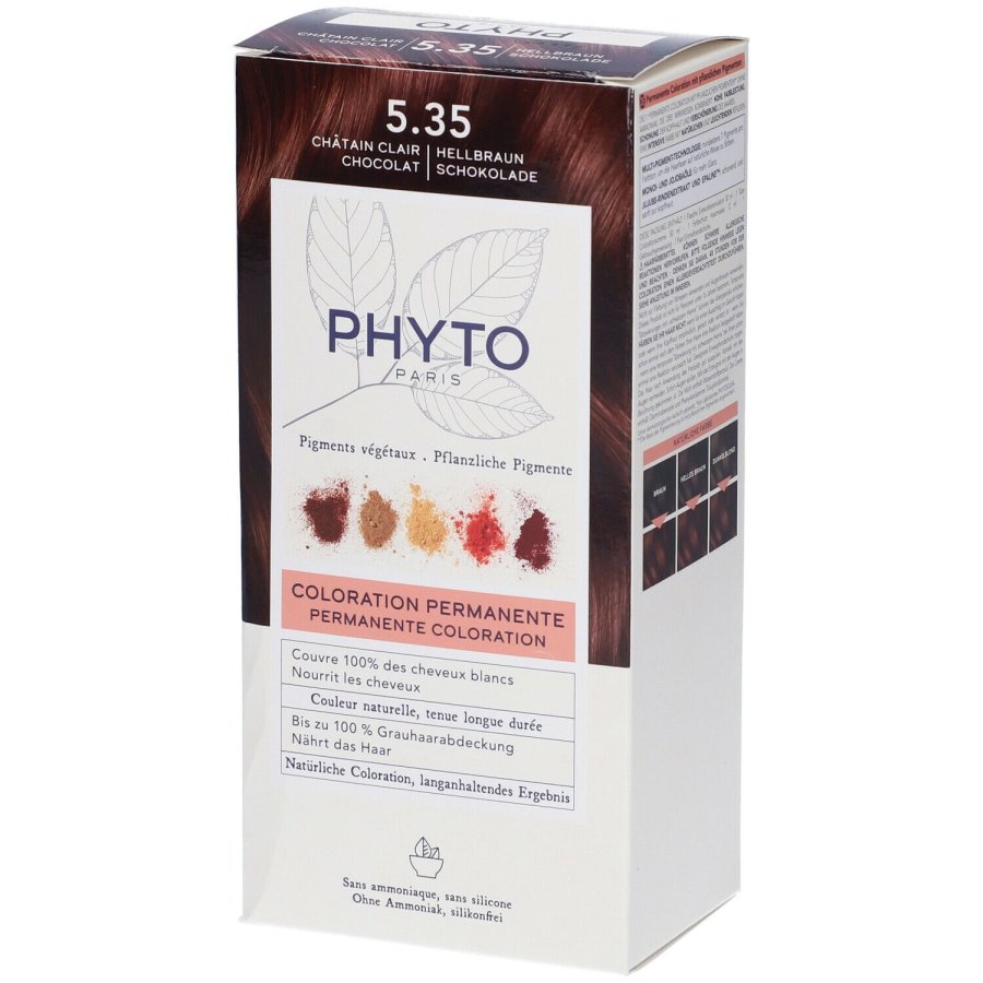 Phyto Phytocolor 5.35 Castano Chiaro Cioccolato Colorazione Permanente Per Capelli