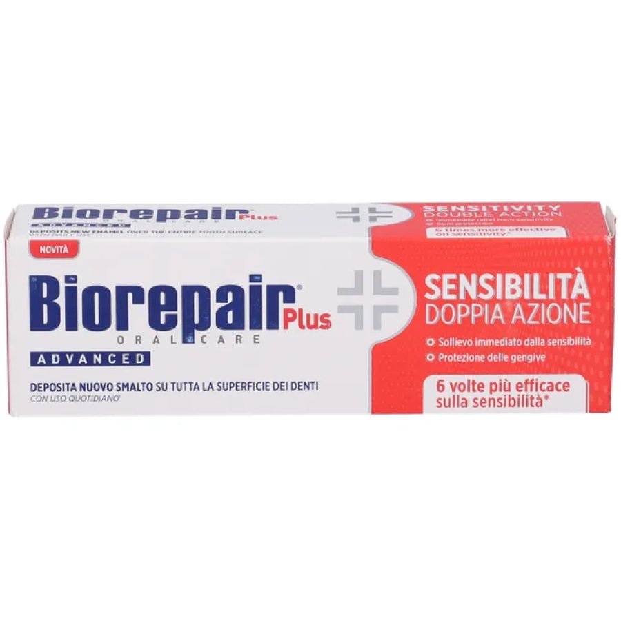 Biorepair, Plus Advanced Sensibilità Doppia Azione Dentifricio, 75 ml