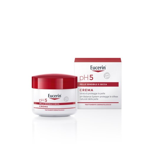 Eucerin pH5 - Crema Viso e Corpo per Pelle Sensibile e Secca, 75ml