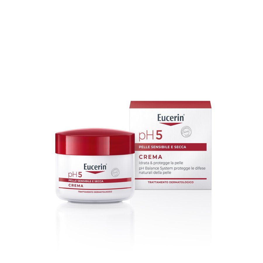 Eucerin pH5 - Crema Viso e Corpo per Pelle Sensibile e Secca, 75ml